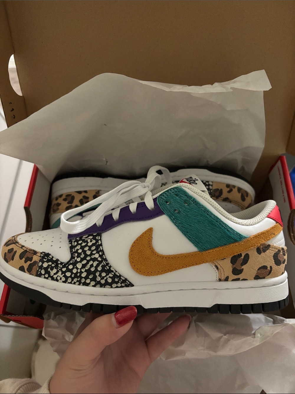 Nike Women's Dunk Low SE Safari Mix - Picture 4 of 6